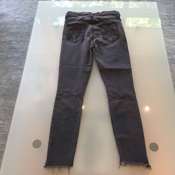 Mother Jeans The Stunner Zip Ankle Step Fray Lighting Up Lanterns Gray Denim 28 - Picture 3 of 6